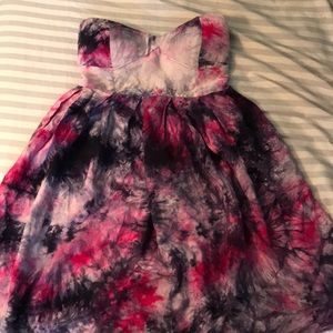 Purple and pink tie dye dress